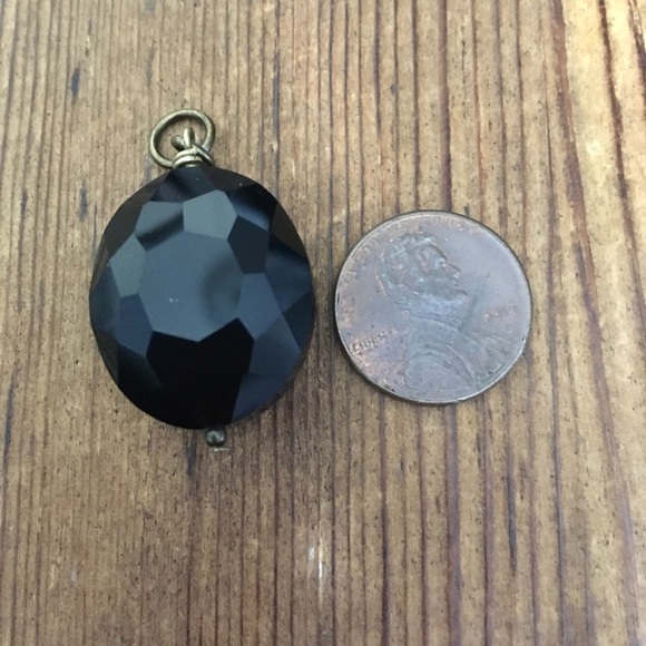 Ladies Black Pendant, Necklace Pendant, Glass Ladies Pendant for Necklace - Picture 4 of 4